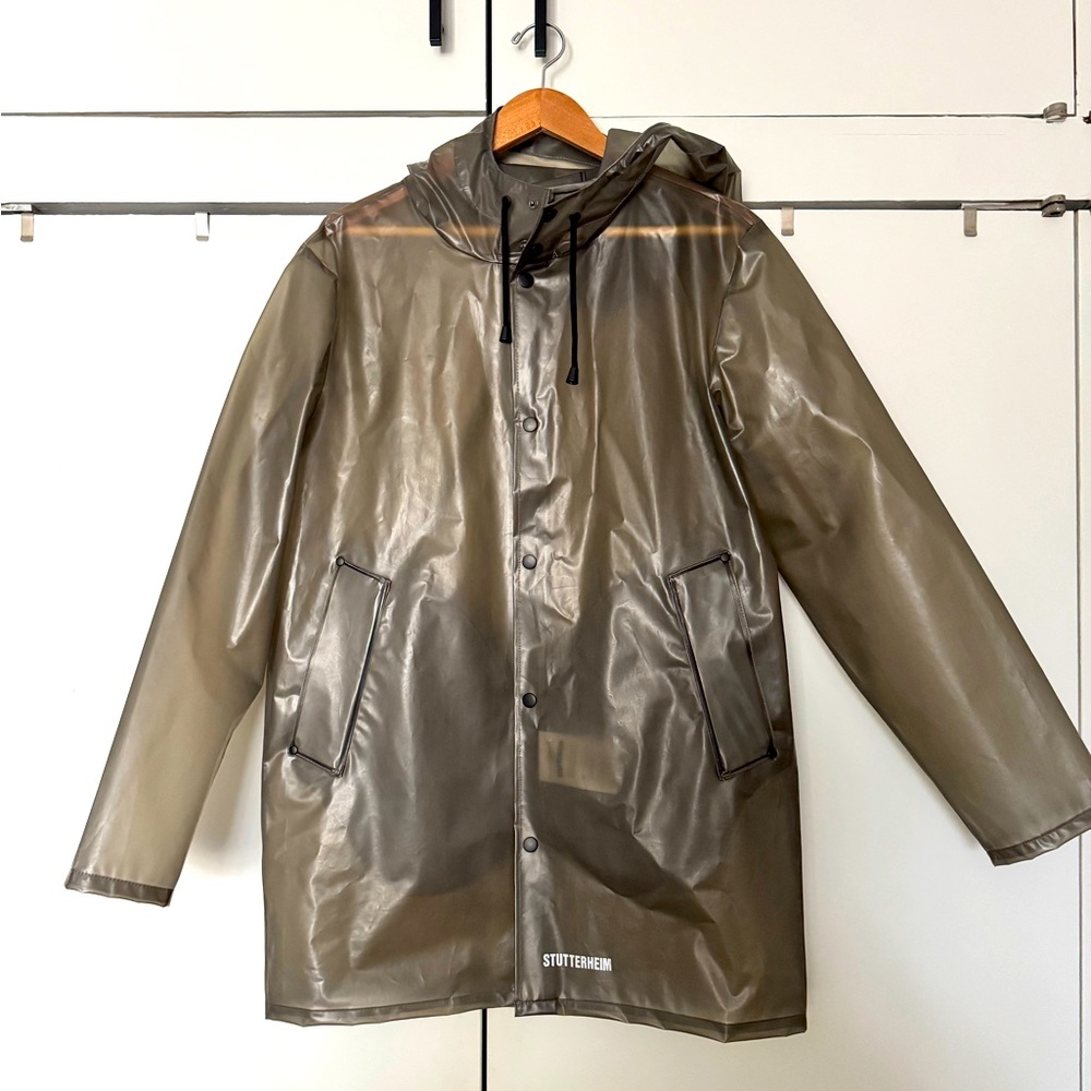 Stutterheim Stockholm Lightweight Raincoat - translucent gray - Men’s size S
